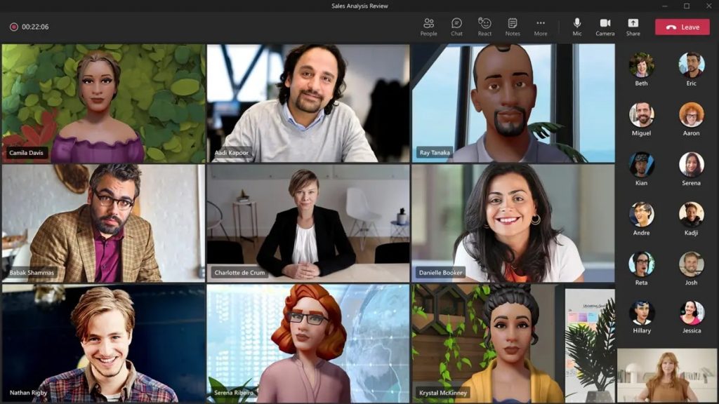 Microsoft trará avatares e ambientes virtuais Mesh para o Teams 1 mesh for teams grid 100909578 large 1